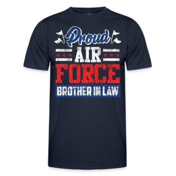 Fier beau-frère Fan de l’armée de l’air soldat de l’armée de l’air - T-shirt sport Homme - bleu marine - Devant - AI Model Male 178 dark (178cm)