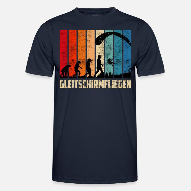 Paragliding Evolution Paraglider - Men's Functional T-Shirt - navy