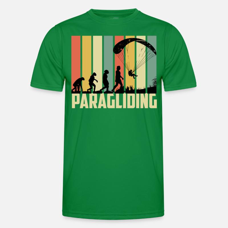 Gleitschirmfliegen Evolution Paragleiter Männer Funktions-T-Shirt