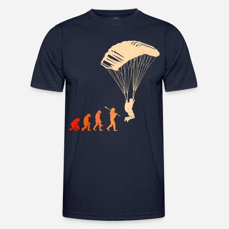 Paragliding Evolution Gleitschirmfliegen - Men's Functional T-Shirt - navy