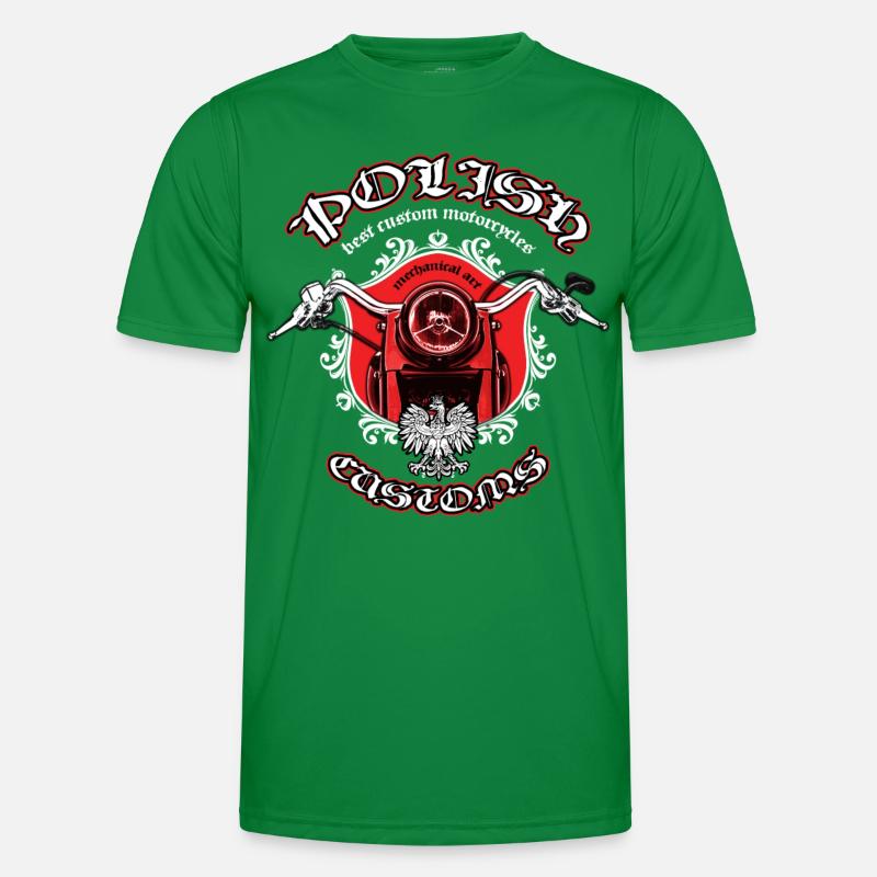 Motorcycle pattern Polish Customs Men's Functional T-Shirt