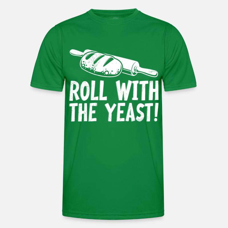 Bread Baking Roll with the Yeast! Rolling pin baking Men's Functional T-Shirt