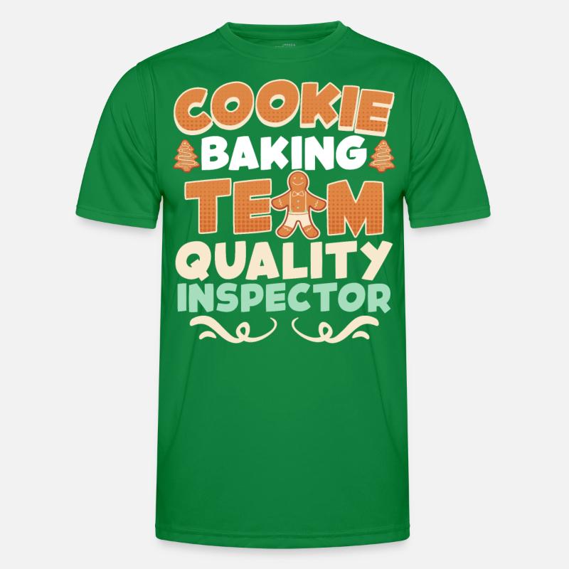 Cookie Quality Inspector Biscuit Baking Bakery Men's Functional T-Shirt