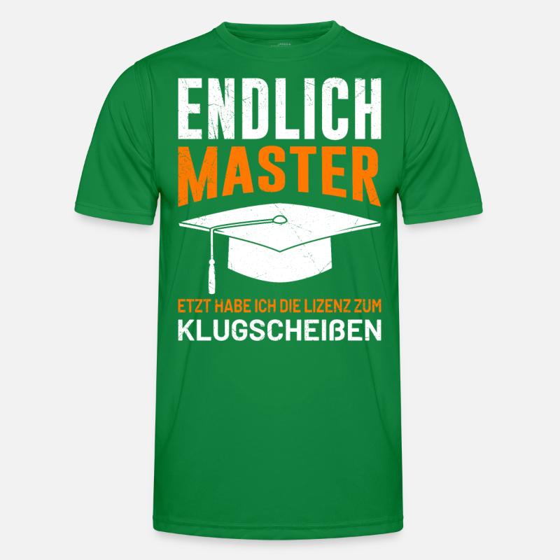 Masterabschluss Endlich Master Lizenz Bestanden Männer Funktions-T-Shirt