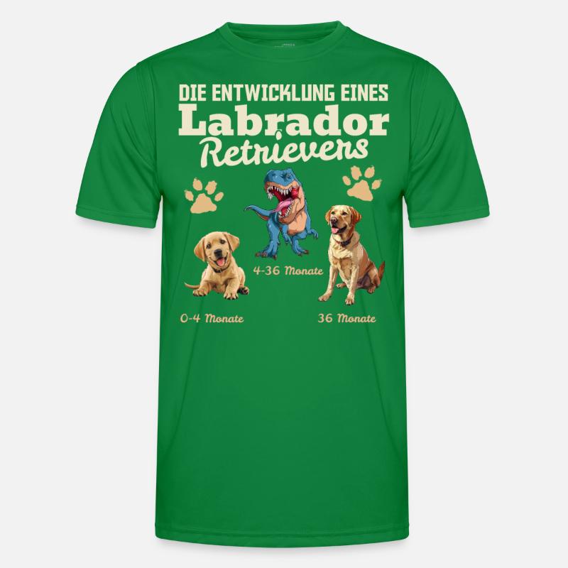 Hundebesitzer DIE EVOLUTION EINES LABRADOR Männer Funktions-T-Shirt