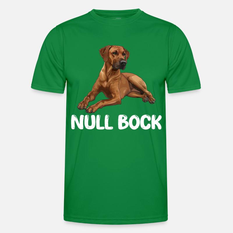 Rhodesian Ridgeback NULL BOCK Hundebitzer Lustiges Männer Funktions-T-Shirt