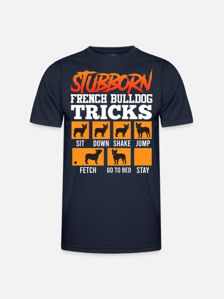 Französische Bulldogge Besitzer Stubborn Frenchie - Männer Funktions-T-Shirt - Navy