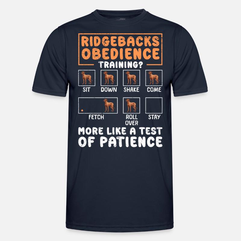RIDGEBACK'S OBEDIENCE TRAINING Fun - Men's Functional T-Shirt - navy