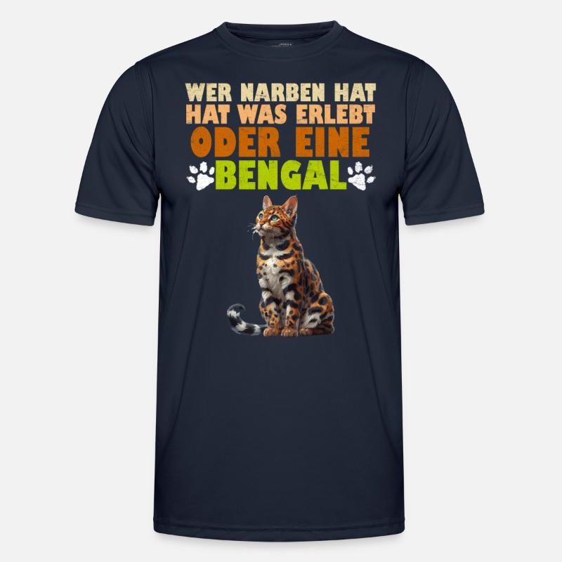 Bengalkatze WER NARBEN HAT HAT WAS ERLEBT ODER Männer Funktions-T-Shirt