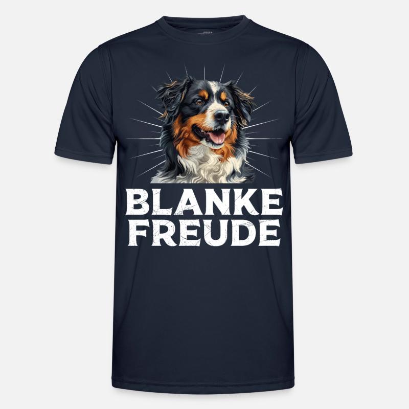Australian Shepherd BLANKE FREUDE AUSSIE - Männer Funktions-T-Shirt - Navy