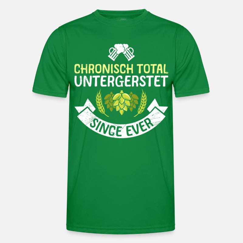 Chronisch untergersteter Biertrinker Bier Spruch Männer Funktions-T-Shirt