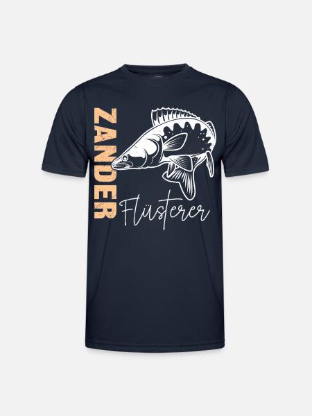 Angler ZANDER FLÜSTERER Angeln Hobby Angler - Männer Funktions-T-Shirt - Navy