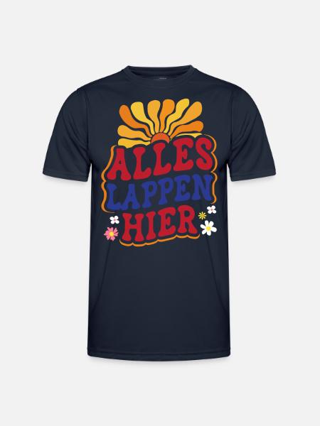Malle ALLES LAPPEN HIER Retro Lustig - Männer Funktions-T-Shirt - Navy
