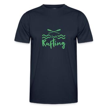 River Raft White Water Rafting Raft Rafter Rafting Rafting - Men's Functional T-Shirt - navy - Front - AI Model Male 178 dark (178cm)