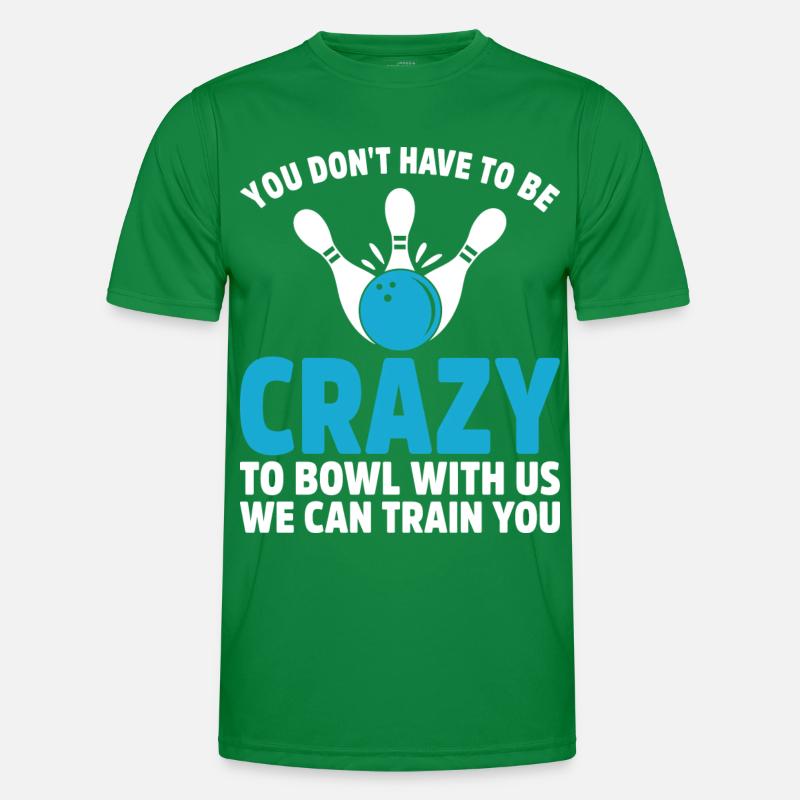 Bowling Bowler Gutter Strike Replacement Needles Men's Functional T-Shirt