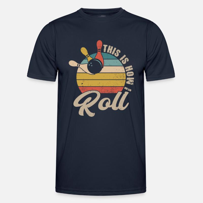 Bowling Bowler Gutter Strike Replacement Needles Men's Functional T-Shirt