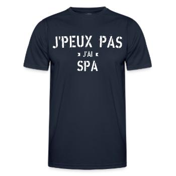 j'peux pas j'ai spa - T-shirt sport Homme - bleu marine - Devant - AI Model Male 178 dark (178cm)