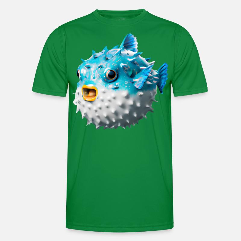 Inflated puffer fish Men's Functional T-Shirt