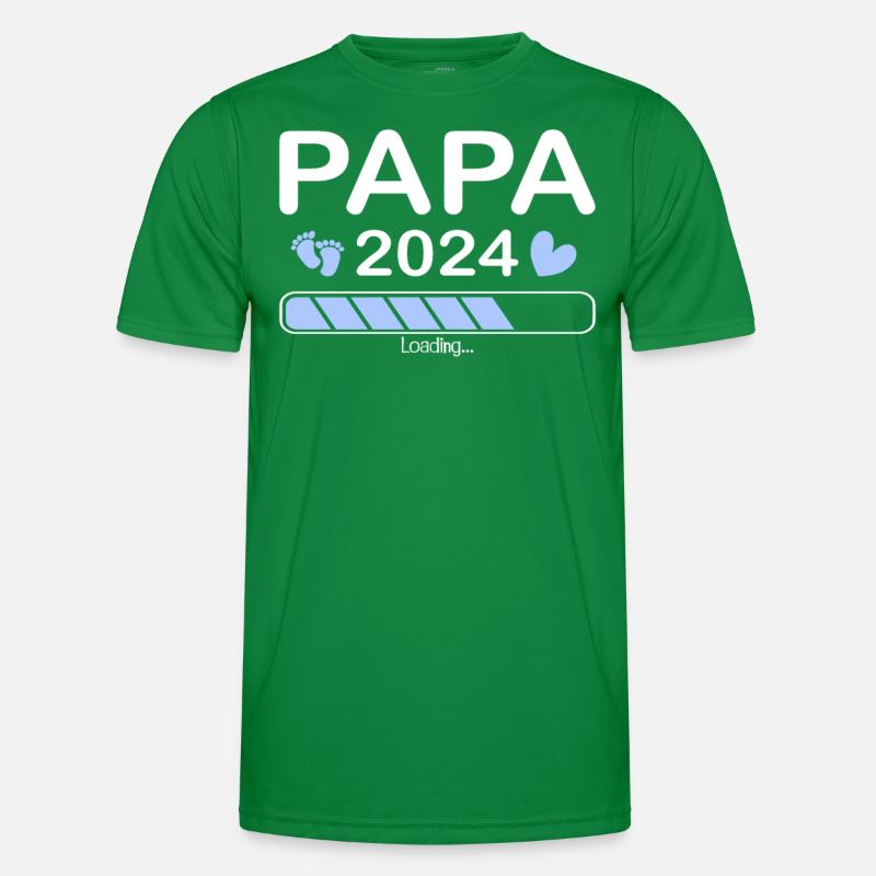 Werdender Vater - Papa 2024 loading Männer Funktions-T-Shirt