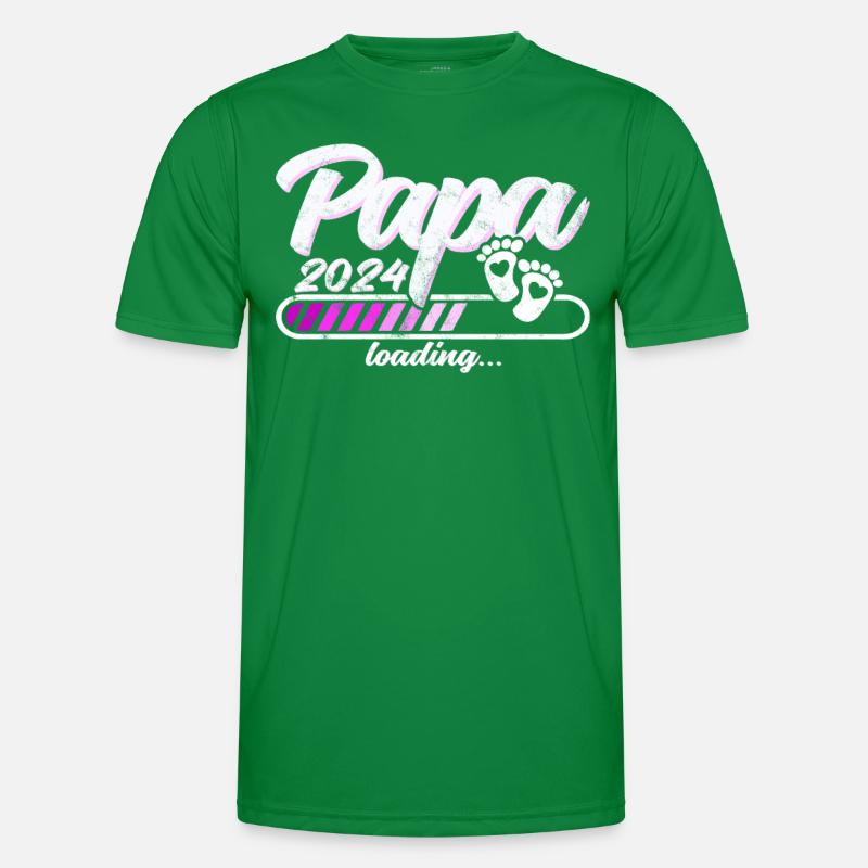 Werdender Vater - Papa 2024 loading Männer Funktions-T-Shirt