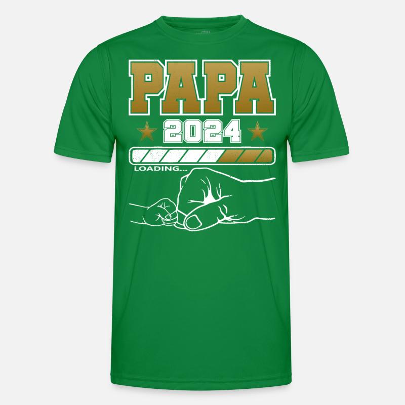Werdender Vater - Papa 2024 loading Männer Funktions-T-Shirt
