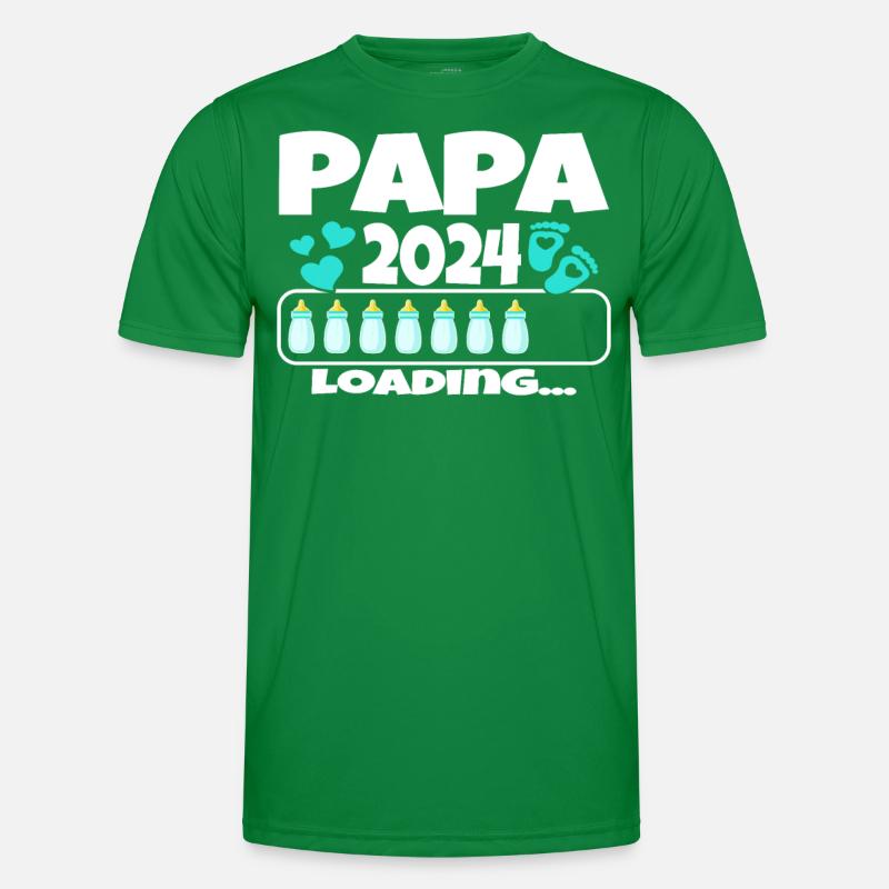 Werdender Vater - Papa 2024 loading Männer Funktions-T-Shirt