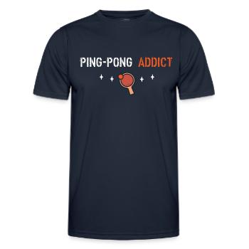 Ping-Pong-Süchtige - Männer Funktions-T-Shirt - Navy - Vorne - AI Model Male 178 dark (178cm)