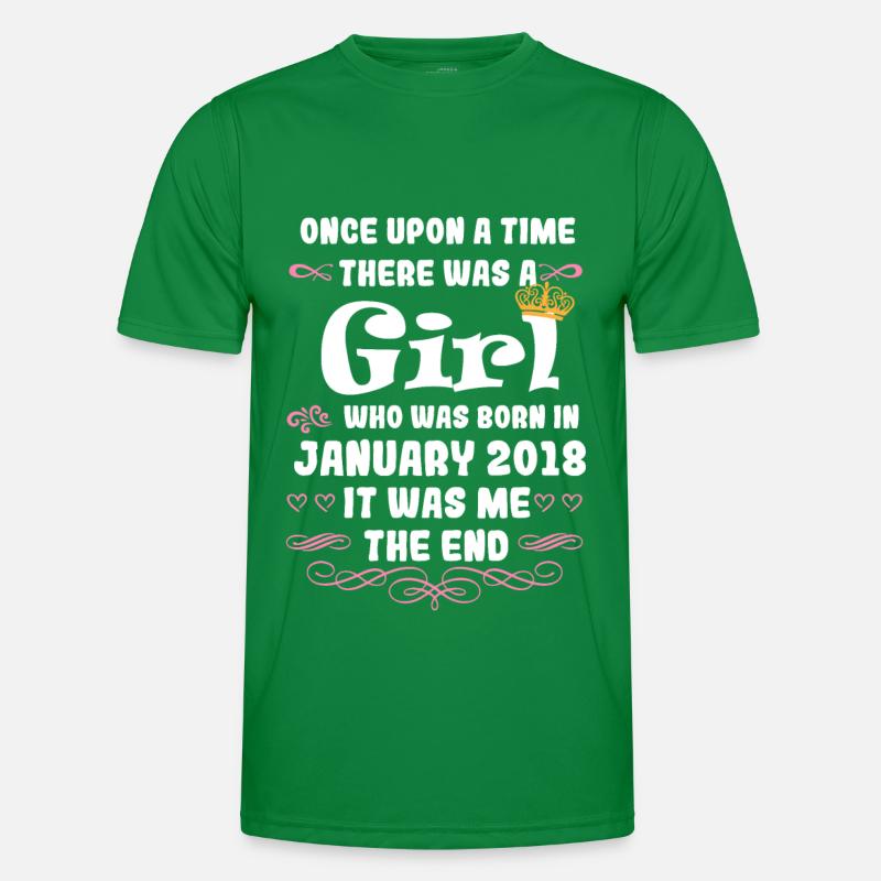 Es war einmal ein Mädchen. Januar 2018 Geburtstag Männer Funktions-T-Shirt
