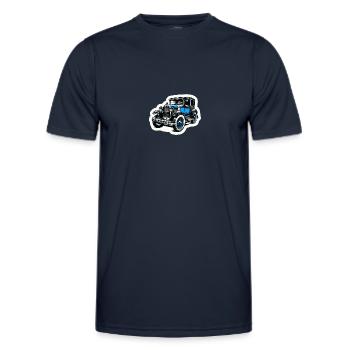 Vieille voiture de collection bleue - T-shirt sport Homme - bleu marine - Devant - AI Model Male 178 dark (178cm)