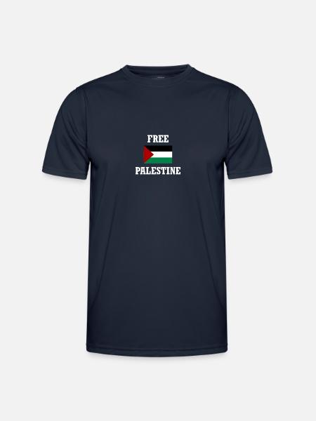 Palestine libre - T-shirt sport Homme - bleu marine