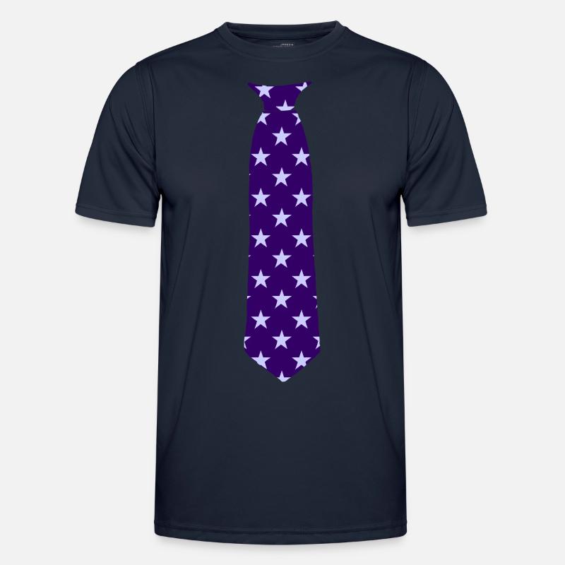 Tie Star Pattern Blue Men's Functional T-Shirt