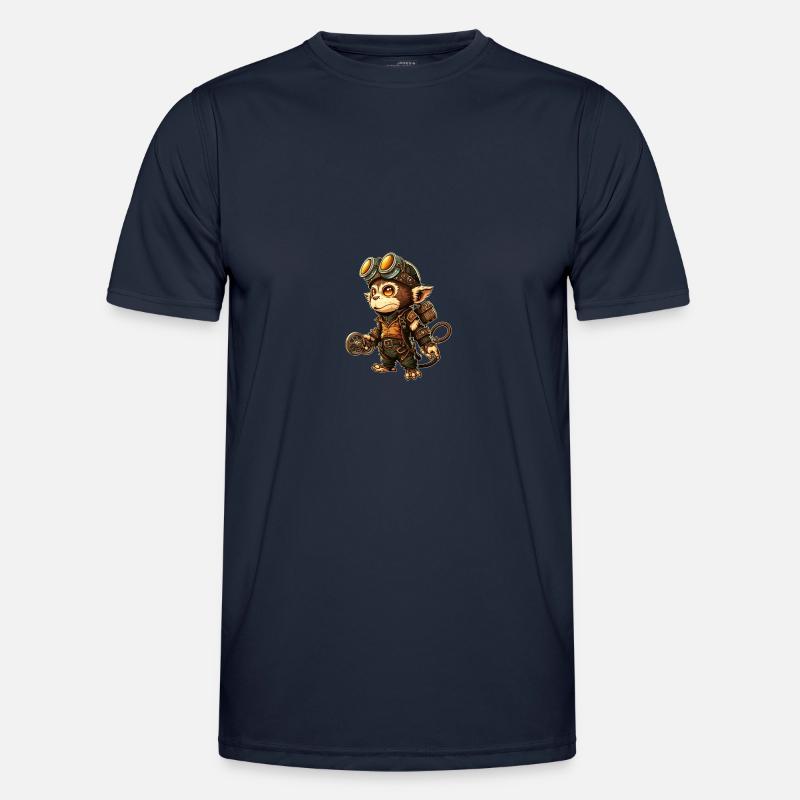 Steampunk Mechaniker Äffchen Männer Funktions-T-Shirt