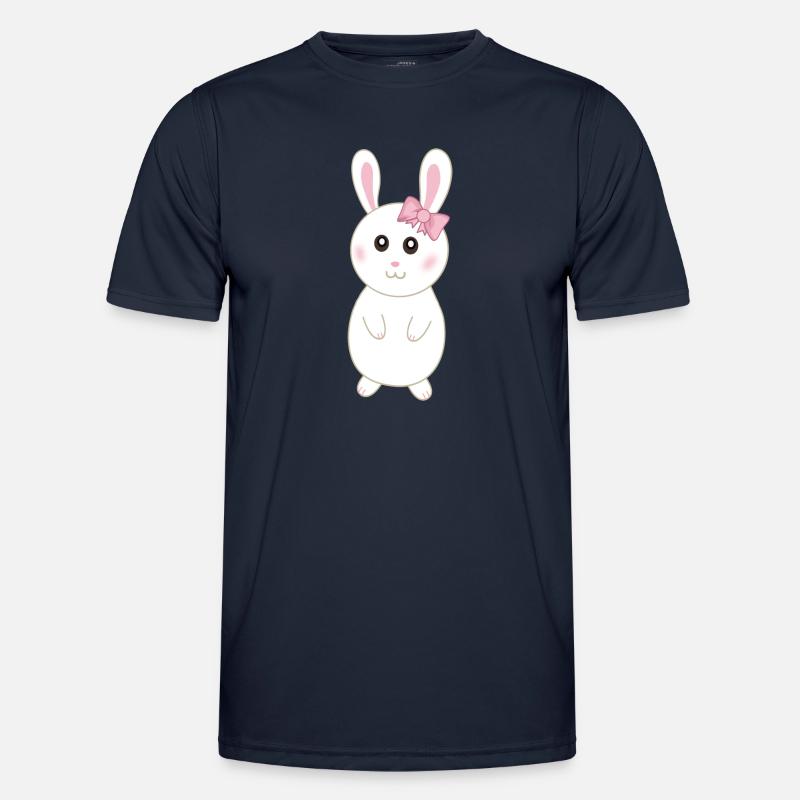 Rabbitette cute white rabbit - Men's Functional T-Shirt - navy