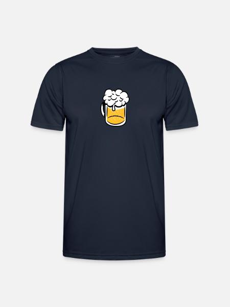 Beer drinking handle - Men's Functional T-Shirt - navy