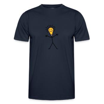 Light Bulb - Men's Functional T-Shirt - navy - Front - AI Model Male 178 dark (178cm)