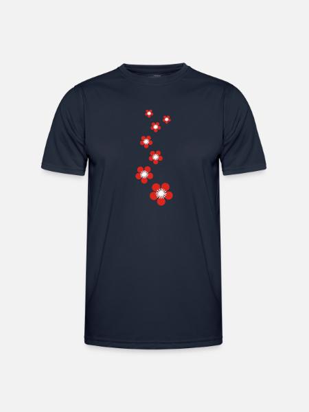 kirschblüten - Männer Funktions-T-Shirt - Navy