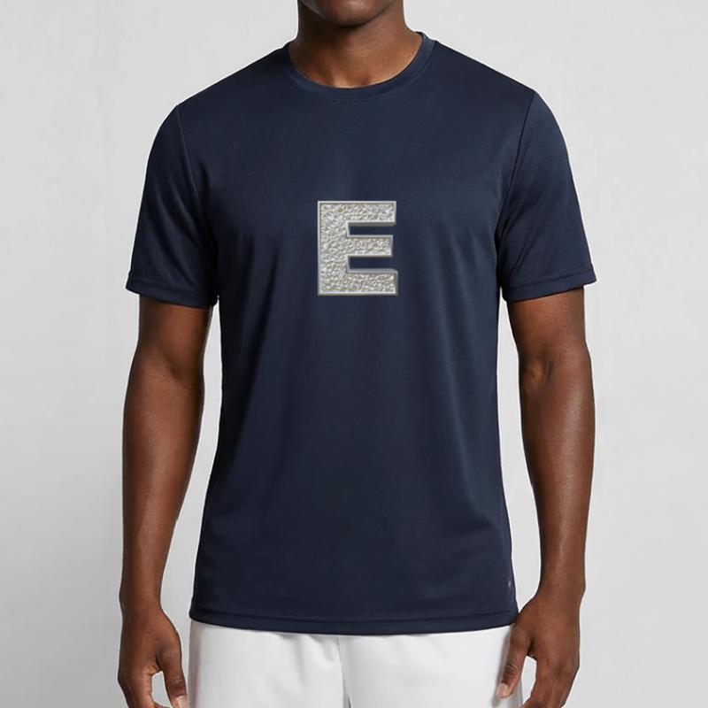 E, lettre, lettre E, initiale, initiale E, monogramme, T-shirt sport Homme