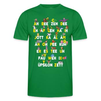 ABC Tiere Dinge - Männer Funktions-T-Shirt - Kelly Green - Vorne - AI Model Male 178 dark (178cm)