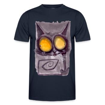 Série Cat 10 - T-shirt sport Homme - bleu marine - Devant - AI Model Male 178 dark (178cm)