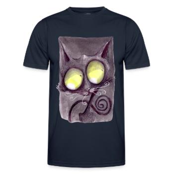 Serial Cat 19 - T-shirt sport Homme - bleu marine - Devant - AI Model Male 178 dark (178cm)