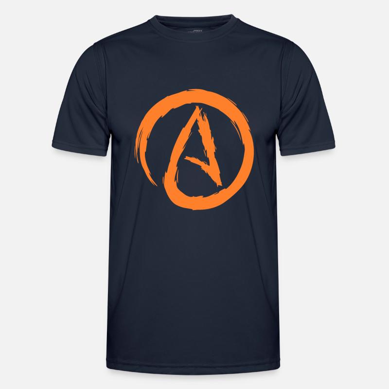 Atheismus Symbol Atheist Darwin Evolution Geschenk Männer Funktions-T-Shirt