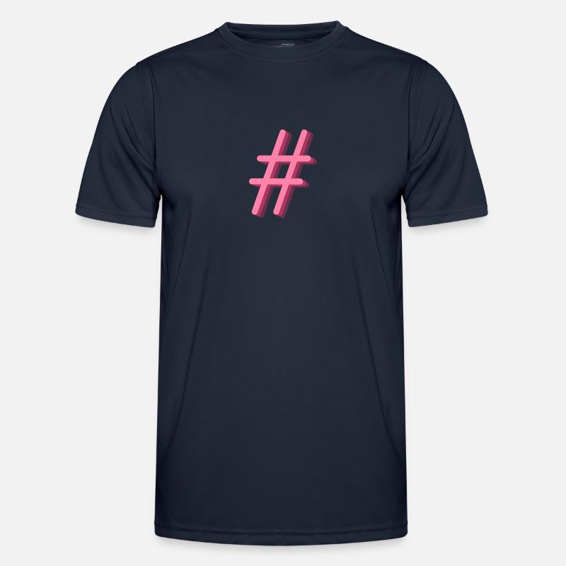 Hashtag - Men's Functional T-Shirt - navy