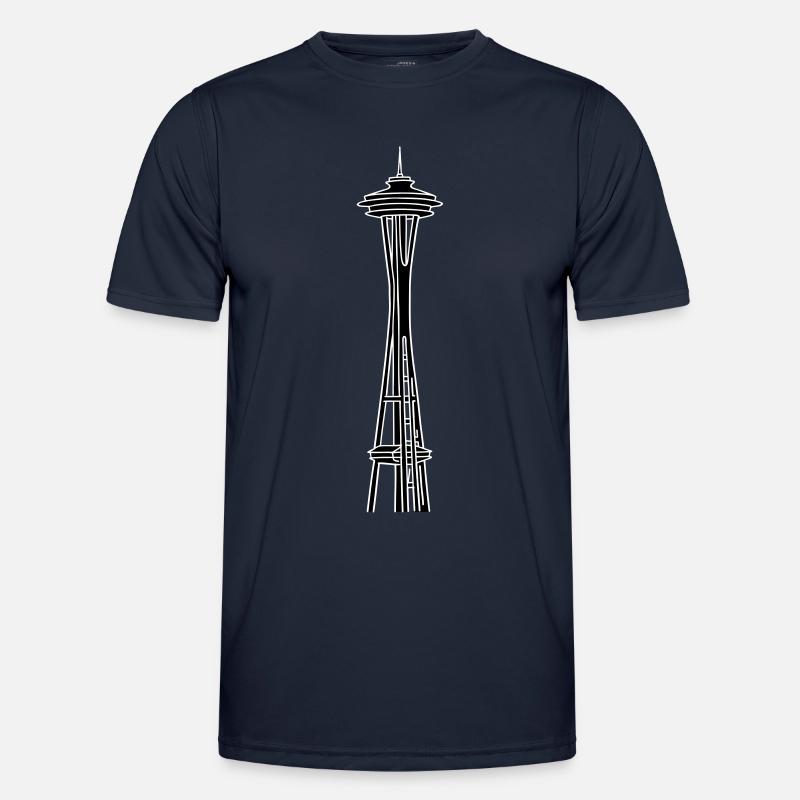 Space Needle in Seattle 2 Männer Funktions-T-Shirt