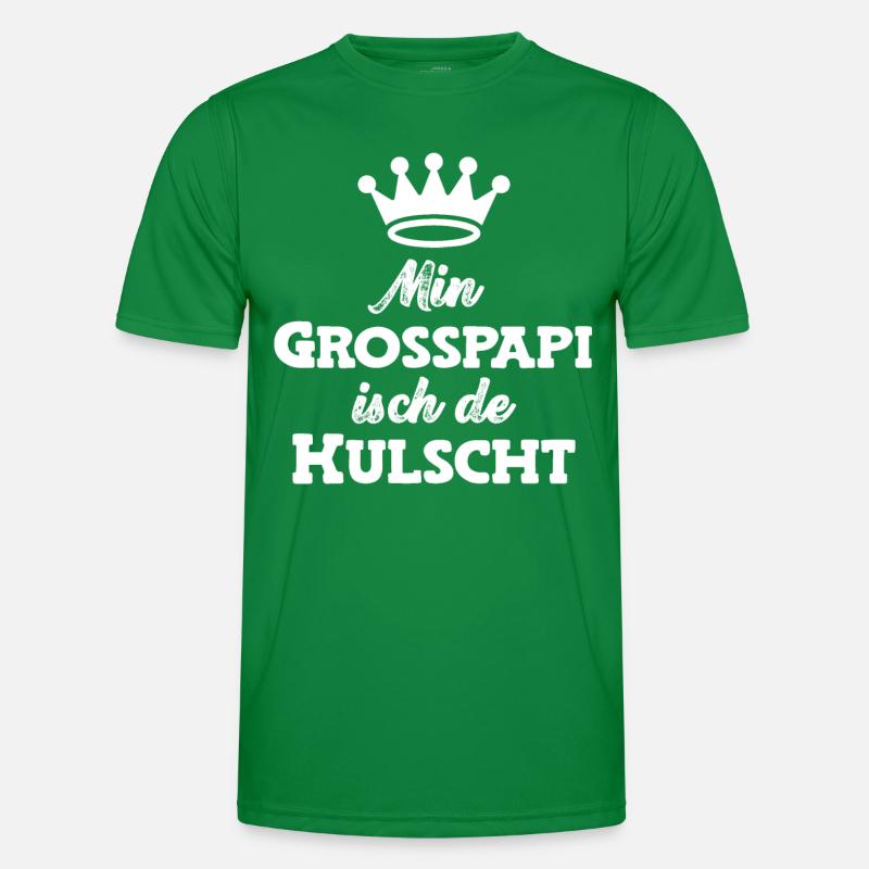 Min Grosspapi isch de bescht Opa Schweiz Grosspapi Männer Funktions-T-Shirt