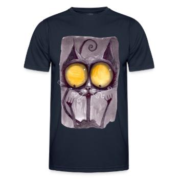 Serien-Cat 17 - Männer Funktions-T-Shirt - Navy - Vorne - AI Model Male 178 dark (178cm)