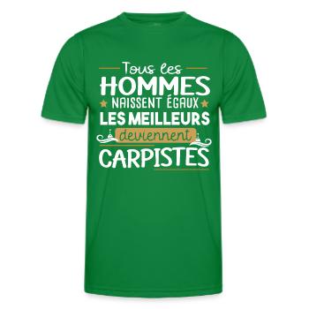 Carpiste homme.Pêcheur. pêche. Poisson cadeau - T-shirt sport Homme - vert - Devant - AI Model Male 178 dark (178cm)
