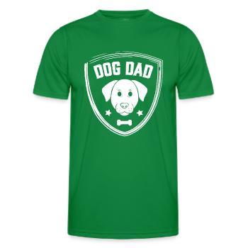 Dog Dad - Men's Functional T-Shirt - kelly green - Front - AI Model Male 178 dark (178cm)