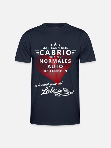 Cabrio Fahrer Spruch - Männer Funktions-T-Shirt - Navy