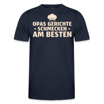 Opas Gerichte schmecken am besten Vatertag - Männer Funktions-T-Shirt - Navy - Vorne - AI Model Male 178 dark (178cm)
