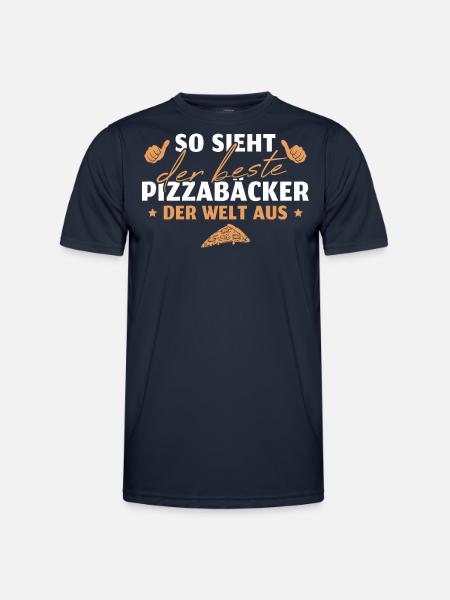 Bester Pizzabäcker der Welt - Männer Funktions-T-Shirt - Navy